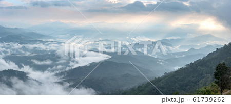Mountain peaks sunlight landscape Mountain peaks sunlight landscape 61739262