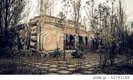 abandoned empty cinema with the name Prometheus in Chernobyl Ukraine 61742169
