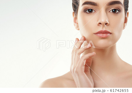 Beauty and Spa Concept. Beautiful Young Woman with 61742655
