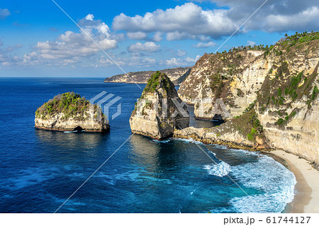 Diamond beach in Nusa penida island, Bali in Indonesia. 61744127