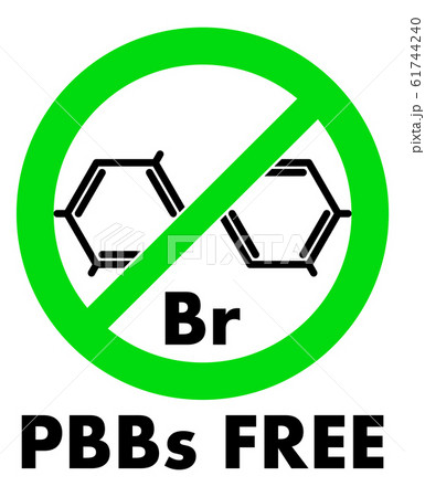 PBBs free icon. Polybrominated biphenyls chemical 61744240