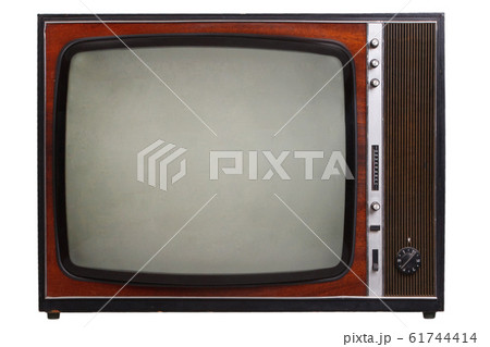 Vintage retro black and white TV Vintage retro black and white TV 61744414