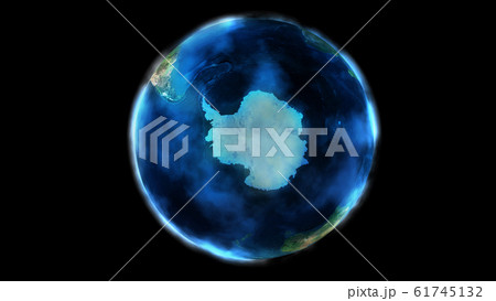 The day half of the Earth from space showing Antarctica. The day half of the Earth from space showing Antarctica. 61745132