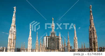 Milan Cathedral roof, Italy. Famous Milan Milan Cathedral roof, Italy. Famous Milan 61746864