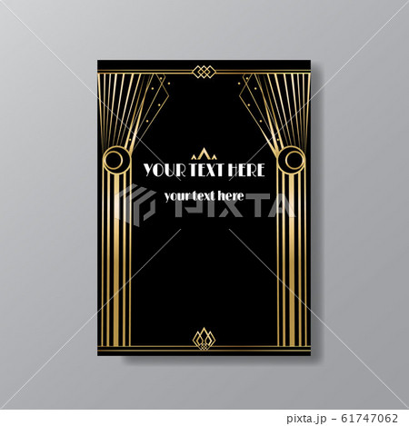 Art Deco elegant page template, Gatsby style for 61747062