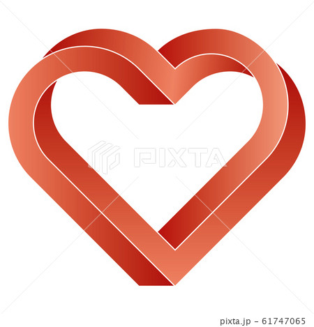 Impossible twisted red heart icon. Impossible twisted red heart icon. 61747065