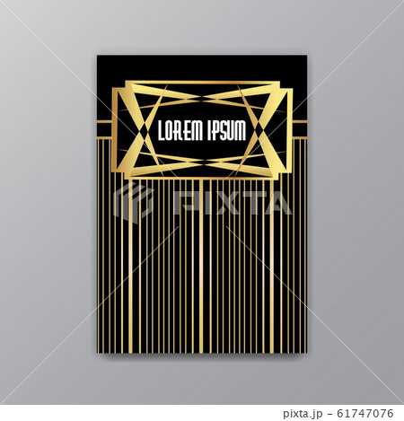 Art Deco elegant page template, Gatsby style for 61747076