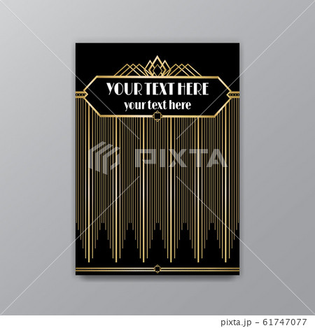 Art Deco elegant page template, Gatsby style for 61747077
