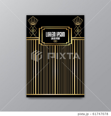 Art Deco elegant page template, Gatsby style for 61747078