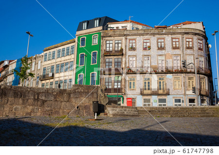 Traditional architecture of the antique buildings at old city of Porto 61747798