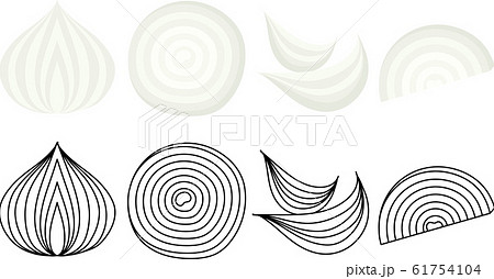 タマネギの可愛いアイコンのイラスト素材