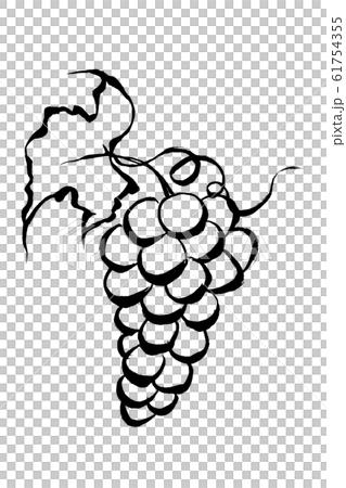 Brush Painting Grapes Stock Illustration