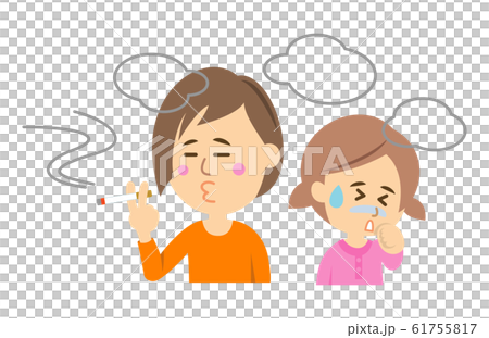 迷惑なタバコのイラストイメージ 迷惑なタバコのイラストイメージ 61755817