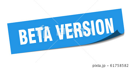 beta version sticker. beta version square sign. 61758582