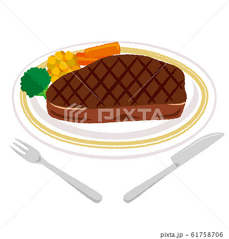 ビーフステーキのイラストのイラスト素材 ビーフステーキのイラストのイラスト素材