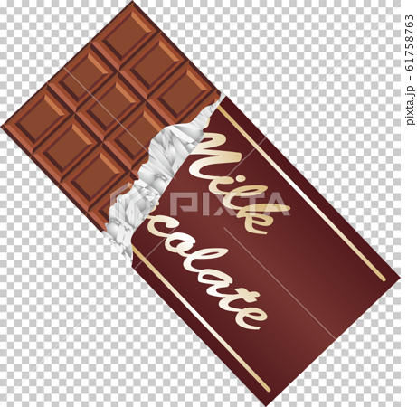 バレンタイン ギフト 板チョコ ミルクチョコ タブレット のイラスト素材