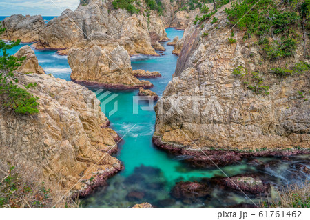 鳥取県の絶景ジオパーク　鴨ヶ磯　美しい浦富海岸　山陰海岸国立公園　世界ジオパーク 61761462