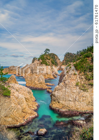 鳥取県の絶景ジオパーク 鴨ヶ磯 美しい浦富海岸 山陰海岸国立公園 世界ジオパーク 鳥取県の絶景ジオパーク 鴨ヶ磯 美しい浦富海岸 山陰海岸国立公園 世界ジオパーク 61761470