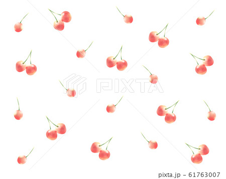 さくらんぼ背景のイラスト素材
