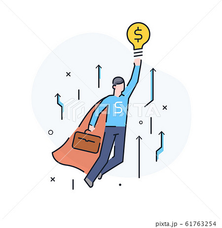 The businessman climbs the career ladder 61763254