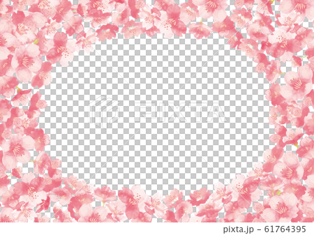 櫻花水彩框架背景圖 櫻花水彩框架背景圖 61764395