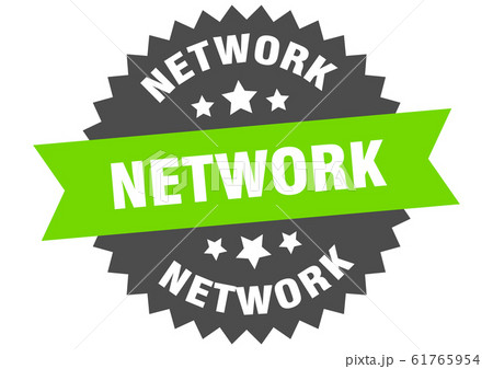 network sign. network circular band label. round network sign. network circular band label. round 61765954