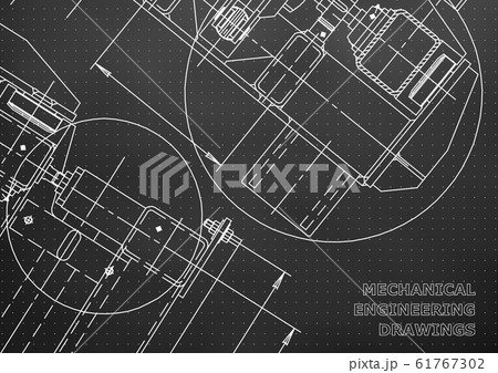 Backgrounds of engineering subjects. Technical illustration. Mechanical engineering 61767302
