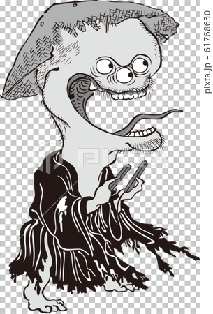 Ukiyo-e Youkai Part 28 Black and White 61768630