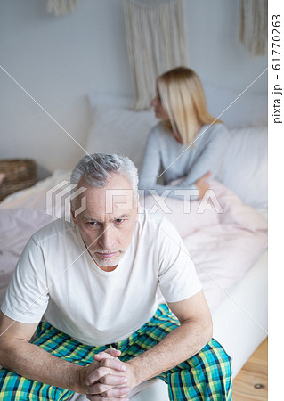 Wife and husband not willing to talk stock photo Wife and husband not willing to talk stock photo 61770263