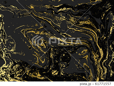 Minimalistic gold and black marble pattern. Agate ripple background. Minimalistic gold and black marble pattern. Agate ripple background. 61771557