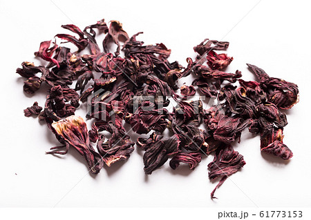 Hibiscus tea on a white isolated background close-up. 61773153