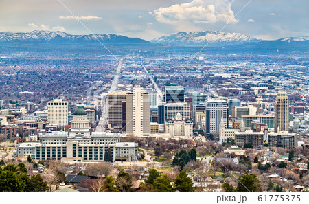 Panorama of Salt Lake City in Utah Panorama of Salt Lake City in Utah 61775375