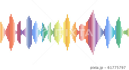 Colored sound waves. Music tracks, flat design vector Colored sound waves. Music tracks, flat design vector 61775797