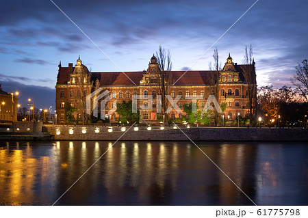 Wroclaw, Poland. Building of National Museum at dusk 61775798