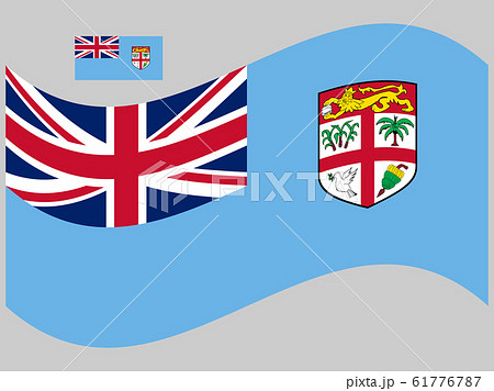 Waving flag of Fiji, Vector illustration eps 10. Waving flag of Fiji, Vector illustration eps 10. 61776787