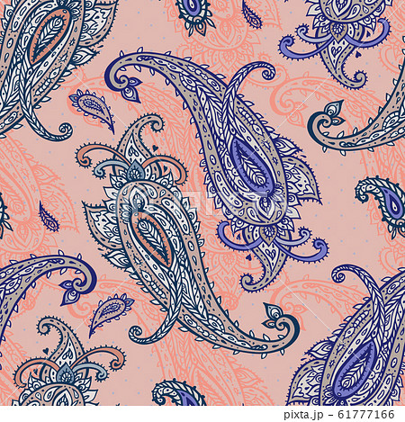 Paisley background. Vintage Seamless pattern with hand drawn Abstract Flowers. 61777166