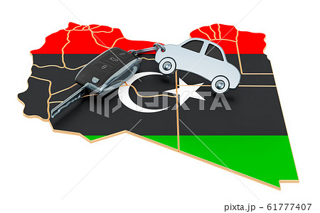 Sale or rent car in Libya concept, 3D rendering 61777407