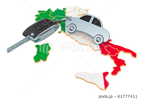 Sale or rent car in Italy concept, 3D rendering 61777411