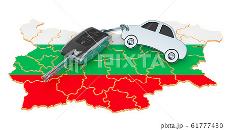 Sale or rent car in Bulgaria concept, 3D rendering 61777430