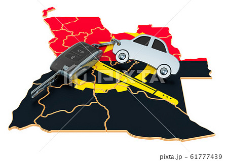 Sale or rent car in Angola concept, 3D rendering 61777439