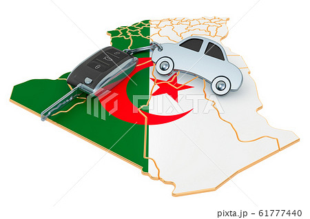 Sale or rent car in Algeria concept, 3D rendering 61777440