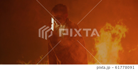 Boy trapped in fire crying for help Boy trapped in fire crying for help 61778091