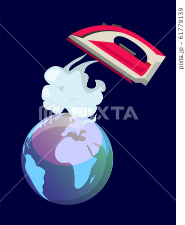 Greenhouse effect planet earth global warming concept climate change vector illustration. Greenhouse effect planet earth global warming concept climate change vector illustration. 61779139