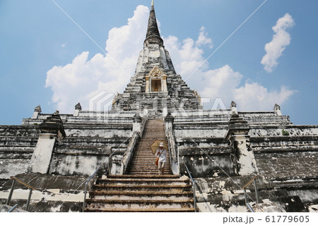 世界遺産 タイランド アユタヤ遺跡 ワット・プーカオ・トーン 世界遺産 タイランド アユタヤ遺跡 ワット・プーカオ・トーン 61779605