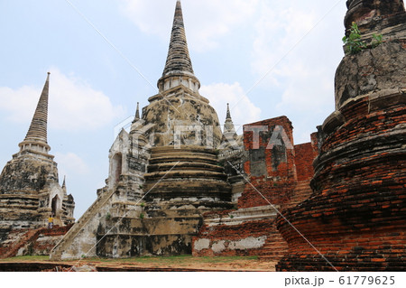 世界遺産 タイランド アユタヤ遺跡 ワット・プラ・シー・サンペット 世界遺産 タイランド アユタヤ遺跡 ワット・プラ・シー・サンペット 61779625