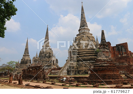 世界遺産 タイランド アユタヤ遺跡 ワット・プラ・シー・サンペット 世界遺産 タイランド アユタヤ遺跡 ワット・プラ・シー・サンペット 61779627