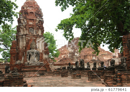 世界遺産 タイランド アユタヤ遺跡 ワット・マハータート 世界遺産 タイランド アユタヤ遺跡 ワット・マハータート 61779641