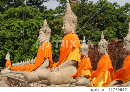 世界遺産 タイランド アユタヤ遺跡 ワット・ヤイ・チャイ・モンコン 世界遺産 タイランド アユタヤ遺跡 ワット・ヤイ・チャイ・モンコン 61779647