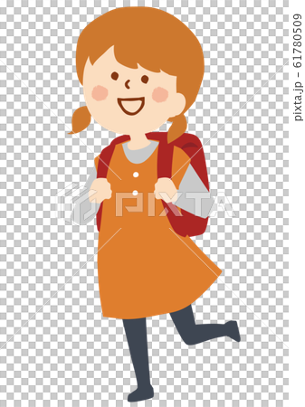 女の子とランドセル 61780509
