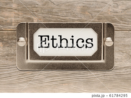 Ethics Metal File Cabinet Label Frame on Wood Ethics Metal File Cabinet Label Frame on Wood 61784295